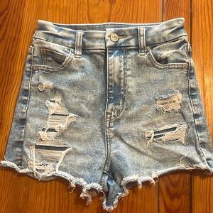 American Eagle high rise jean shorts, sz 000